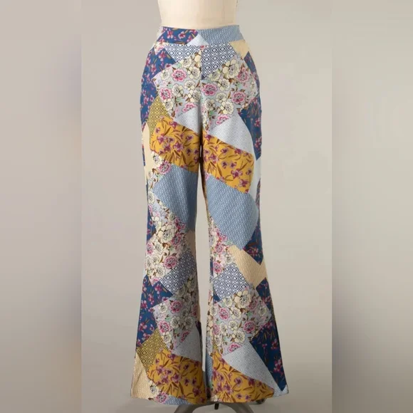 Boho patchwork top and pant set - Picture 3 of 3